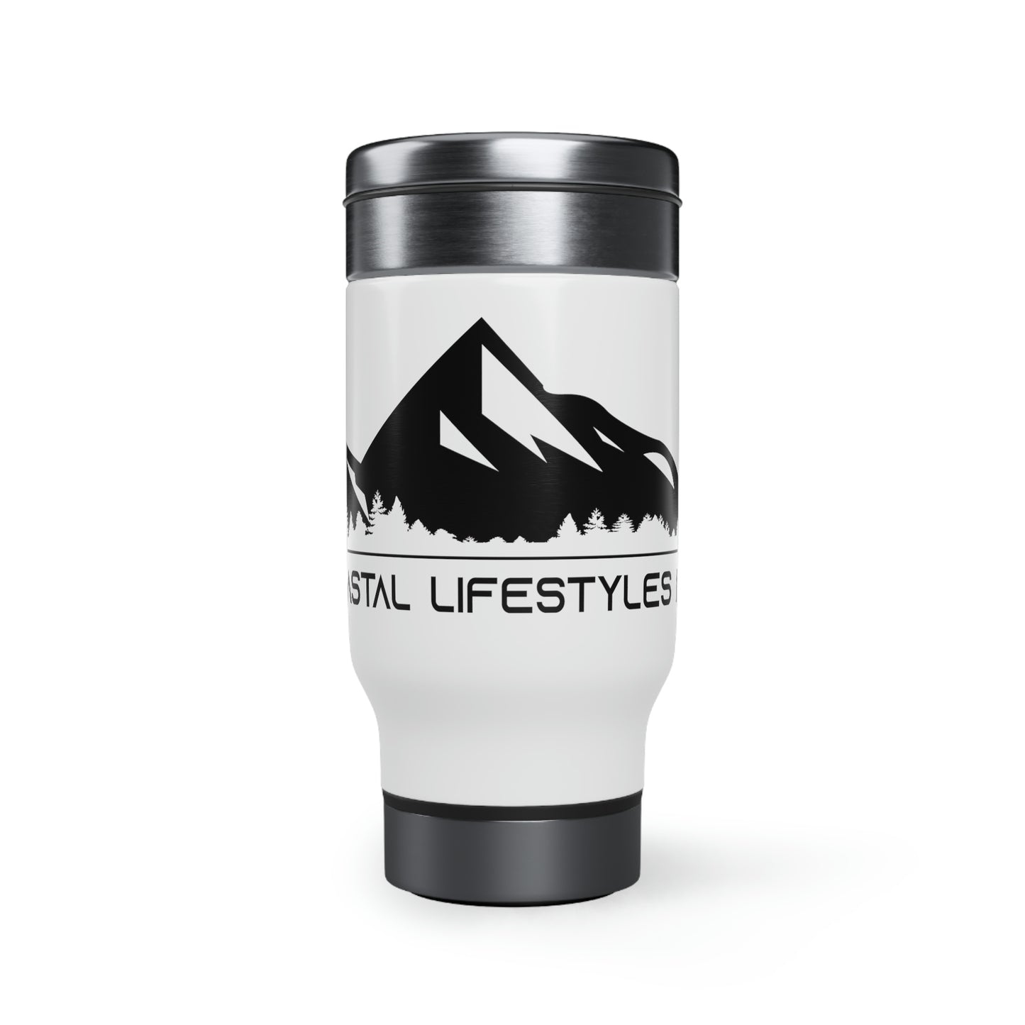 Coastal Lifestyles - Stainless Steel Travel Mug with Handle, 14oz