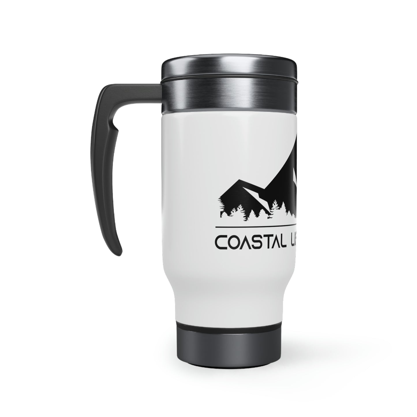 Coastal Lifestyles - Stainless Steel Travel Mug with Handle, 14oz