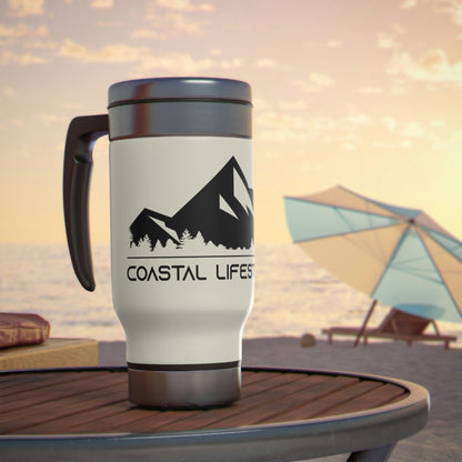 Coastal Lifestyles -  Stainless Steel Travel Mug with Handle, 14oz